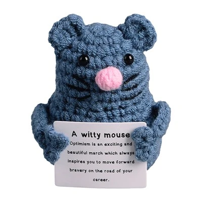 Peluche de ratón de ganchillo